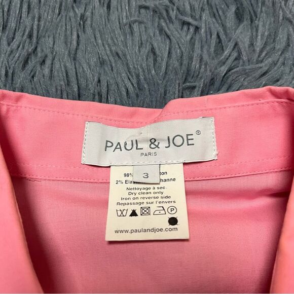 Paul & Joe Pink Safari Style Button Down Shirt Size M - Picture 2 of 6
